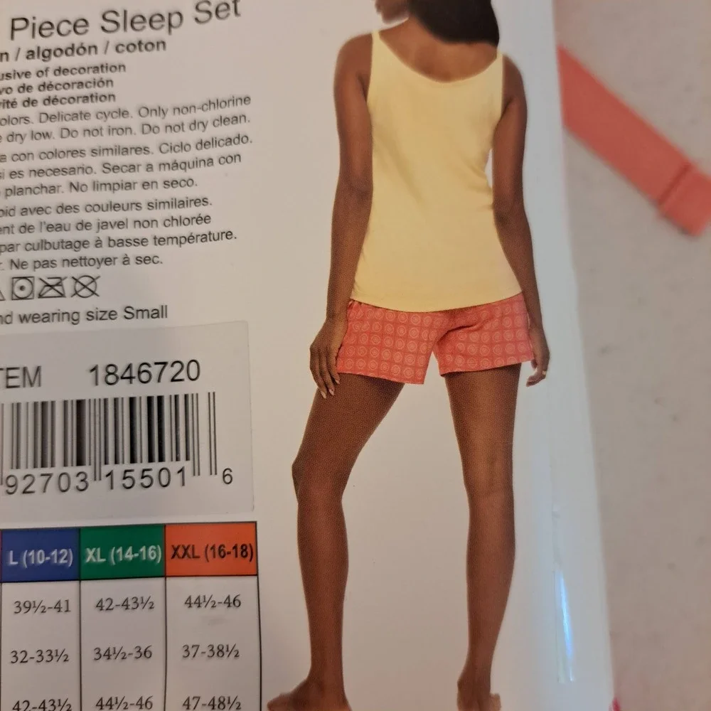 Felina Womens Sleep Set M Pink NWT 4pc Cotton Tee Cami Short 1728-280